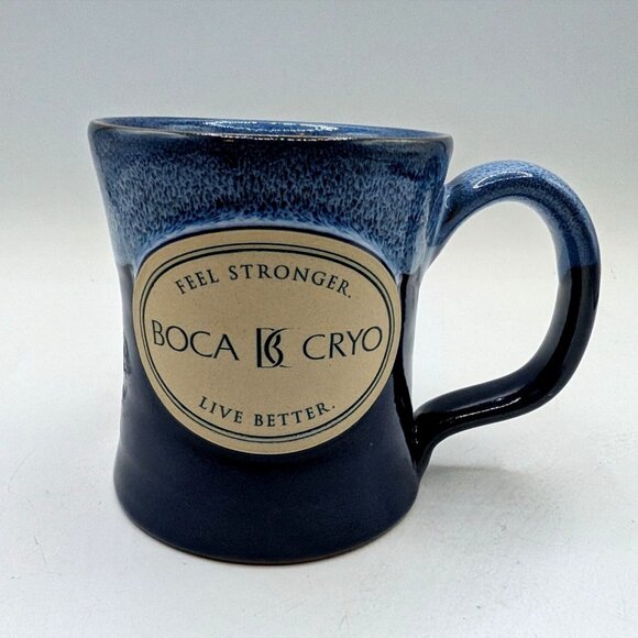 Deneen Pottery Other - Daneen Pottery Boca Cryo Handcrafted Ceramic Motivational Coffee Mug Blue Gradie